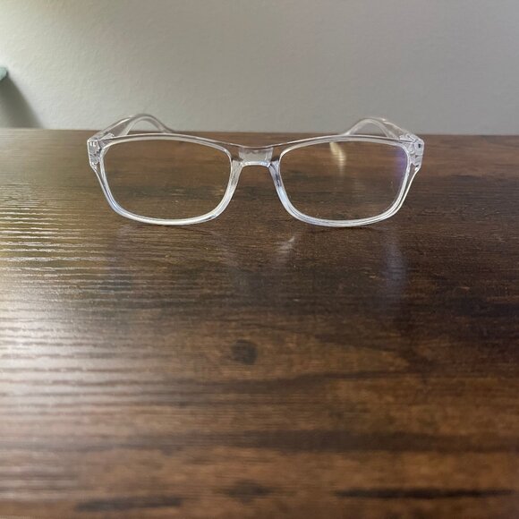 Men's Clear Rectangular Eyeglass Frames Only Transparent Modern Fashion Glasses - Picture 1 of 7